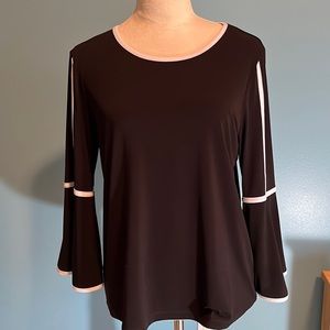 Calvin Klein Black top with White trim.